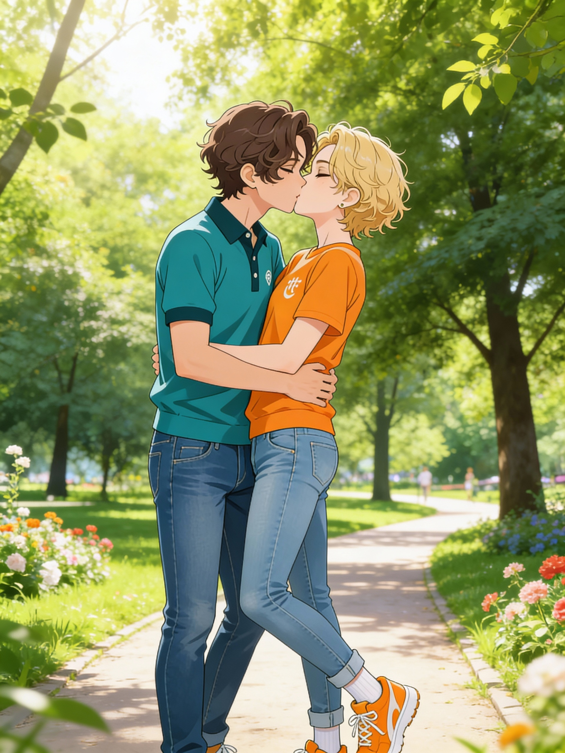 Justin and Sergei, Kissing