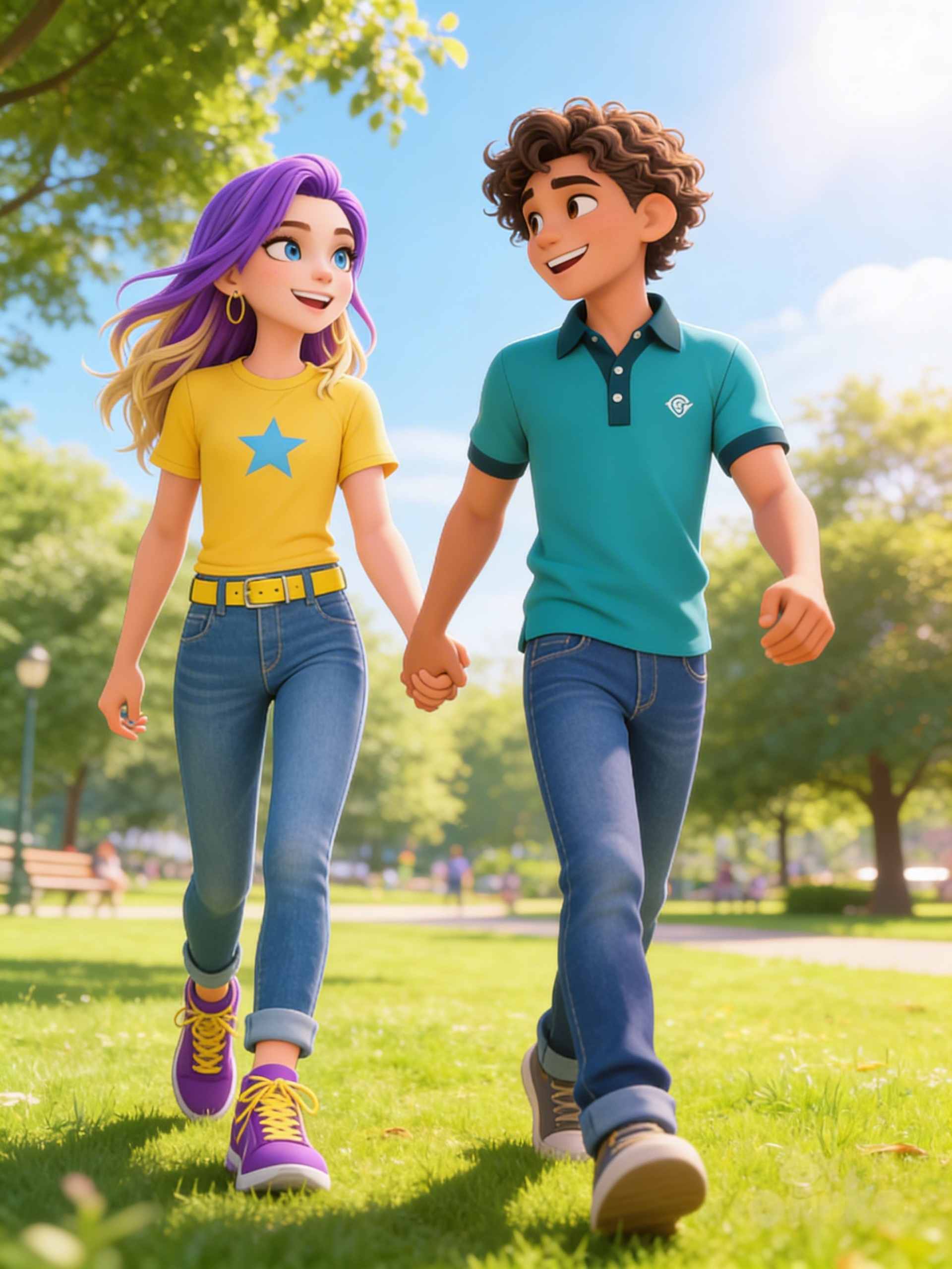 Justin and Andrew, holding hands