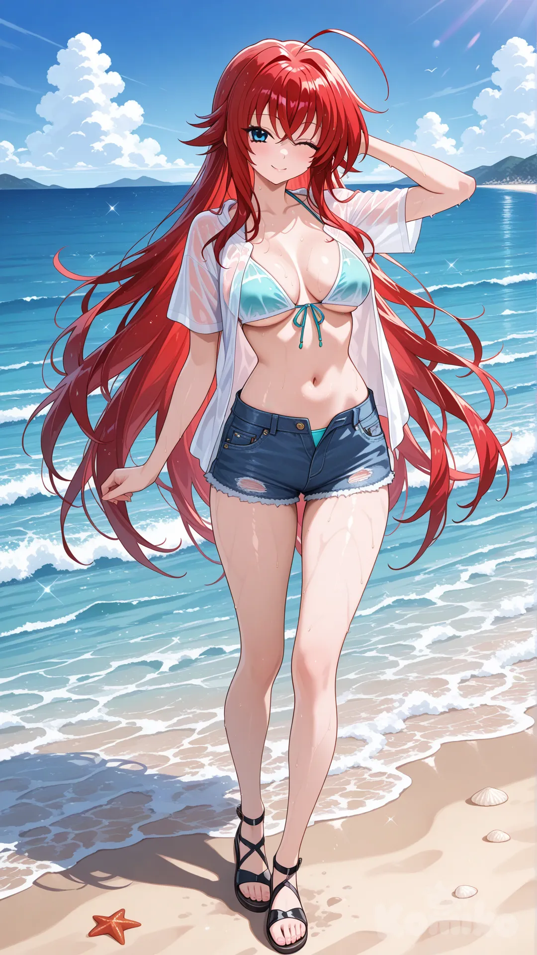 Rias Gremory Beach part1