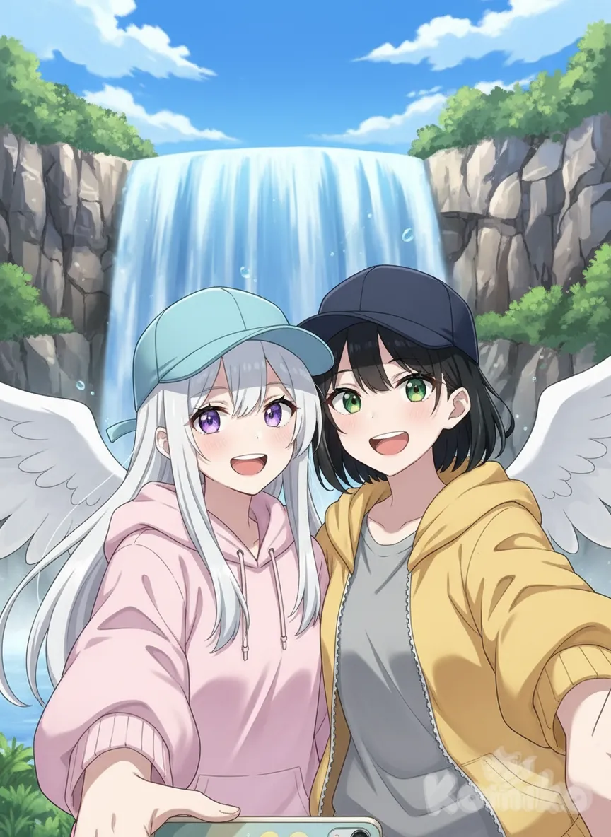 my ocs taking a selfie