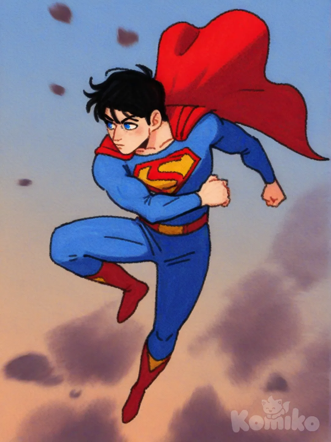 Superman, [deep-fried-meme-style]