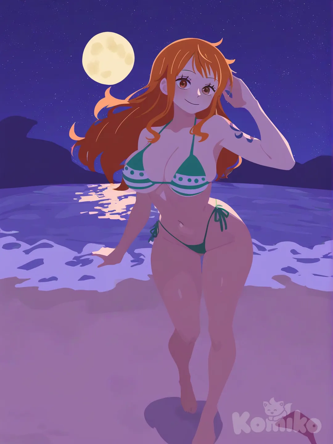 Nami in Night Beach