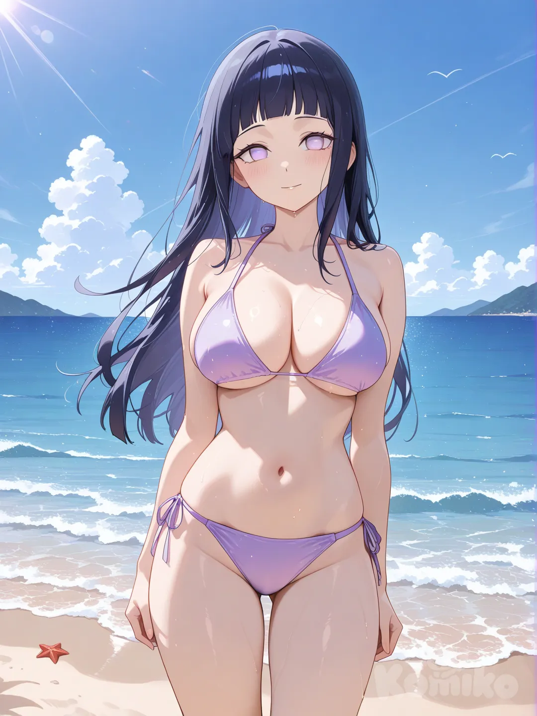 hyuuga hinata, día de playa