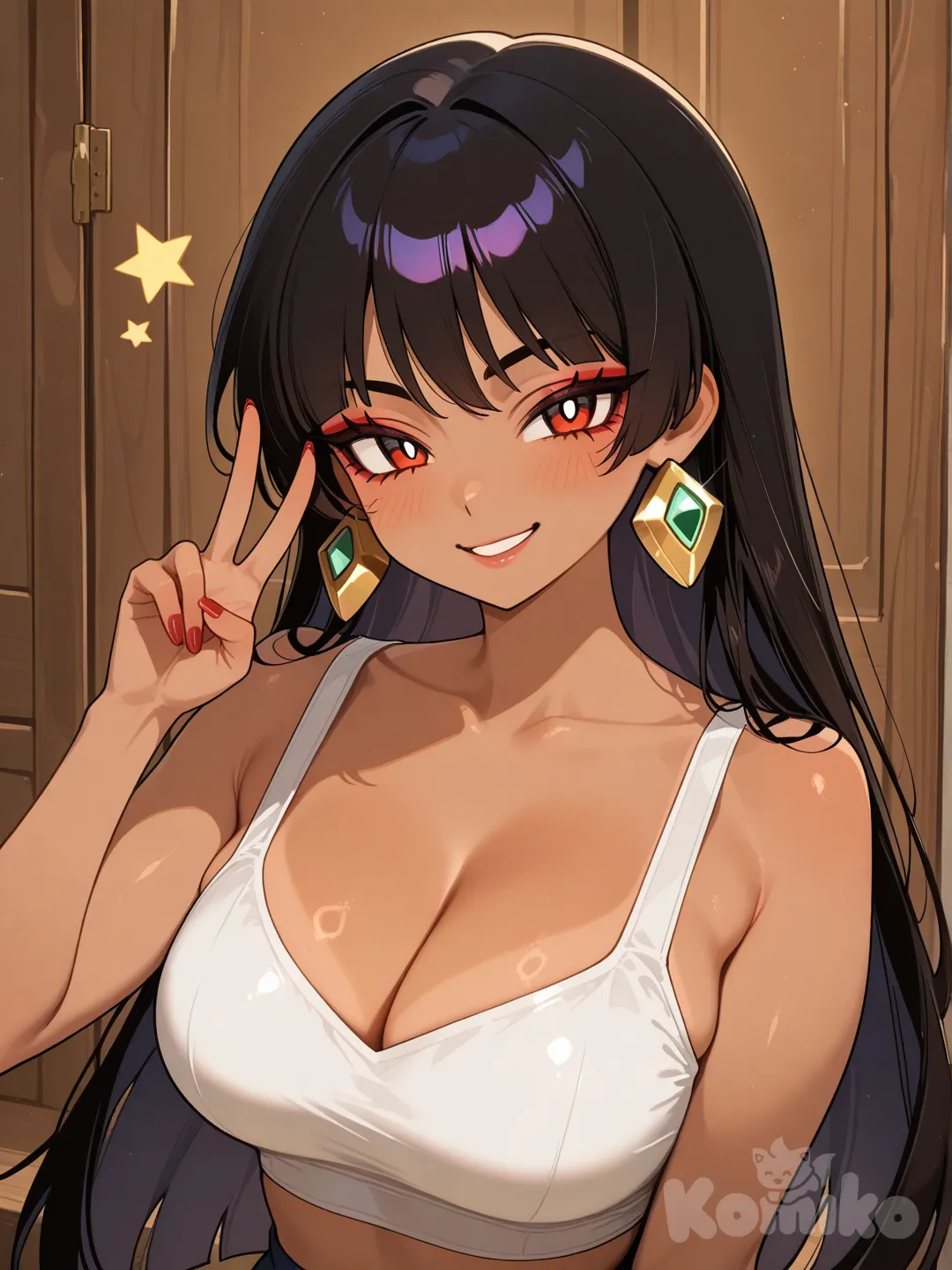 chel morena, el dorado, sonrisa, peace symbol