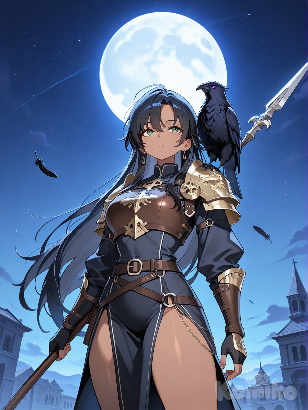 Chel, warrior, raven