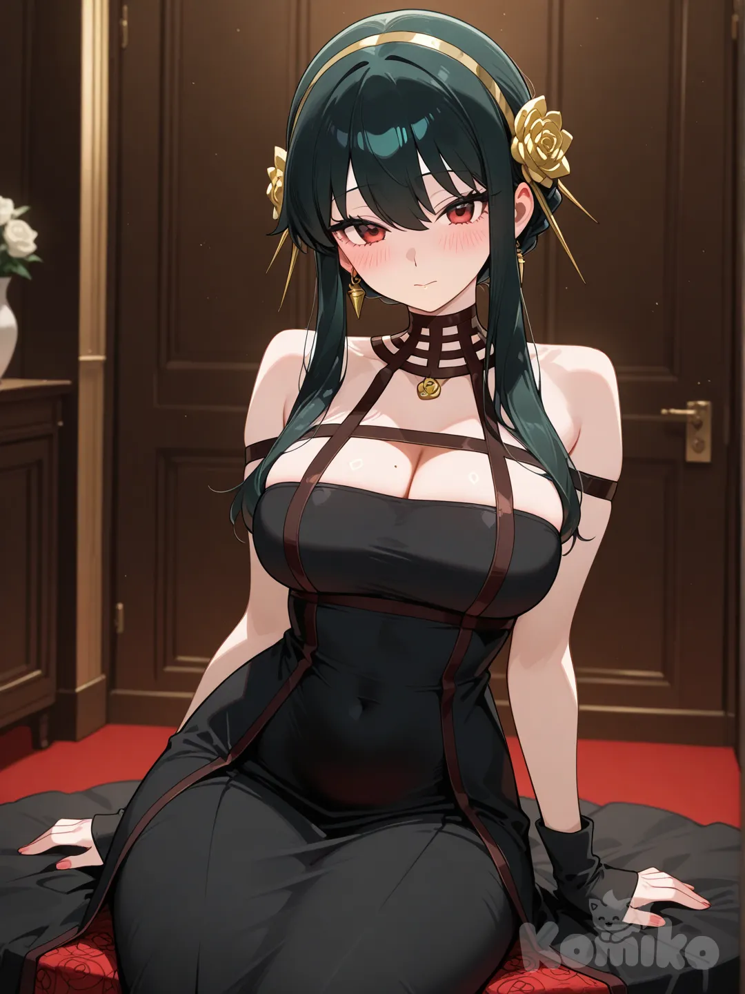 @Yor_Briar in thorn princess dress but longer , blush