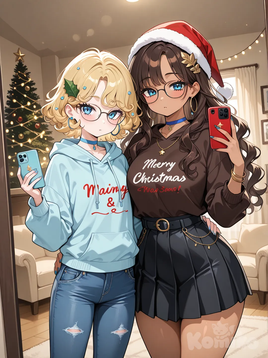 Me and my younger sister during Christmas