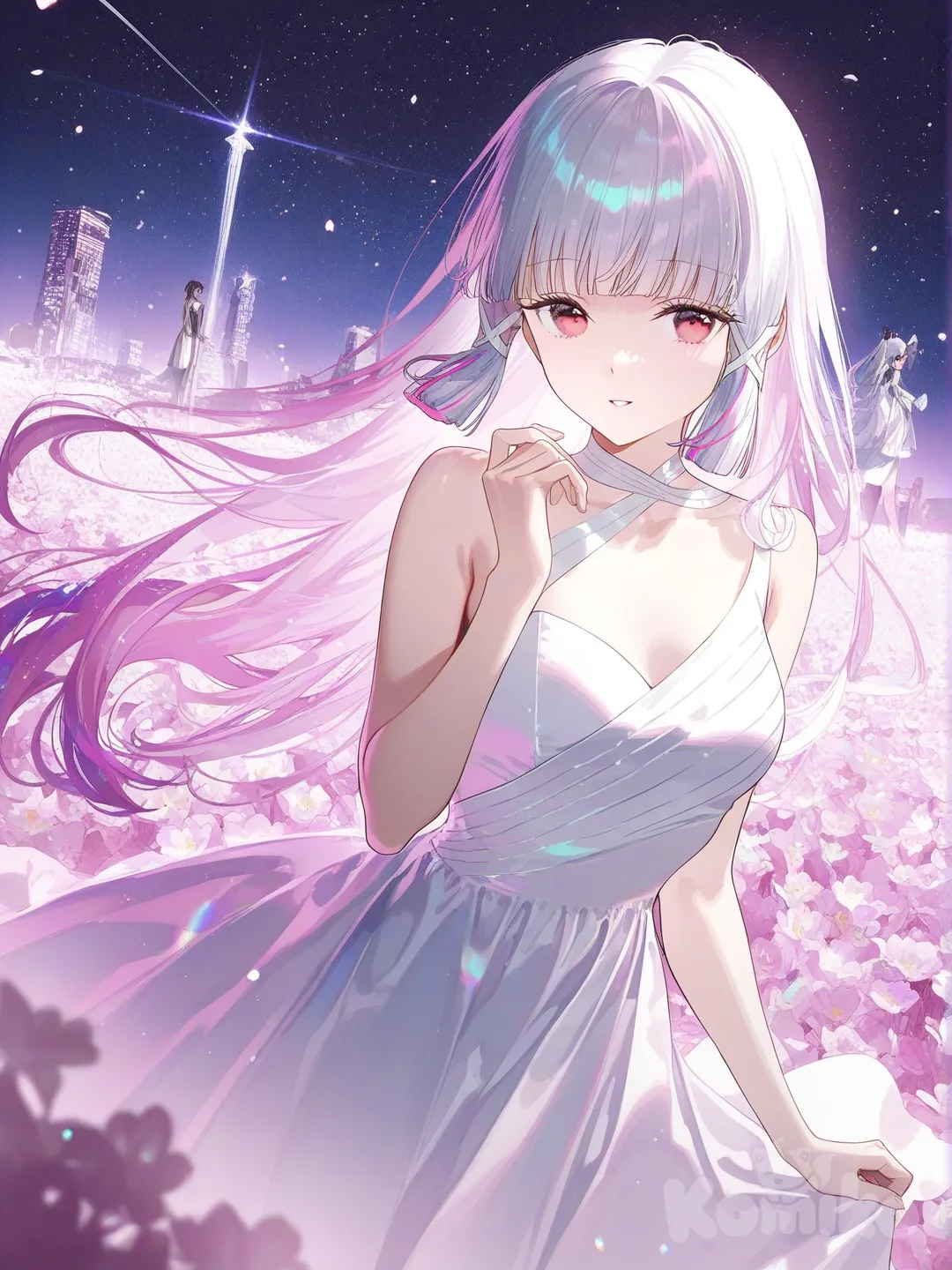 AI Art: [iridescent-style], field, skyscraper, ... | KomikoAI