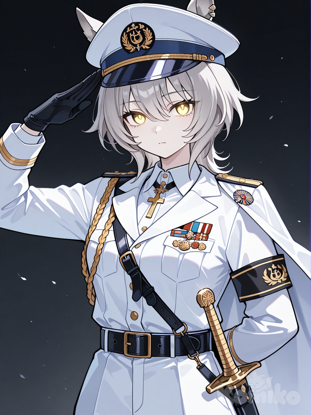 Coffee Barista (Saluting)