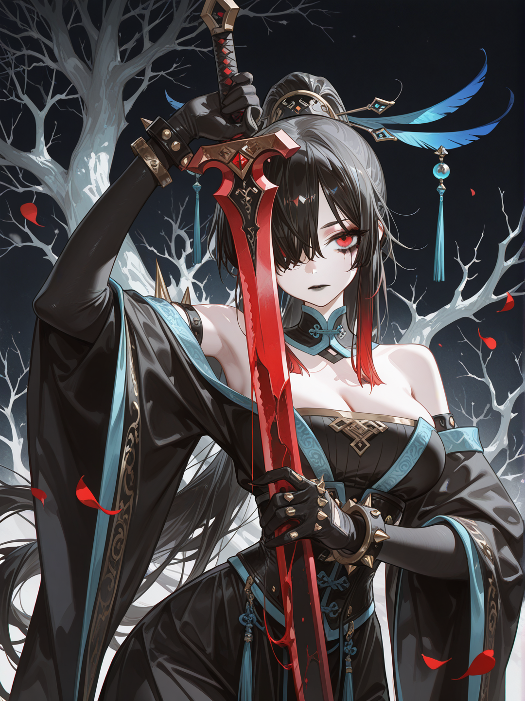 The power of blood on her sword