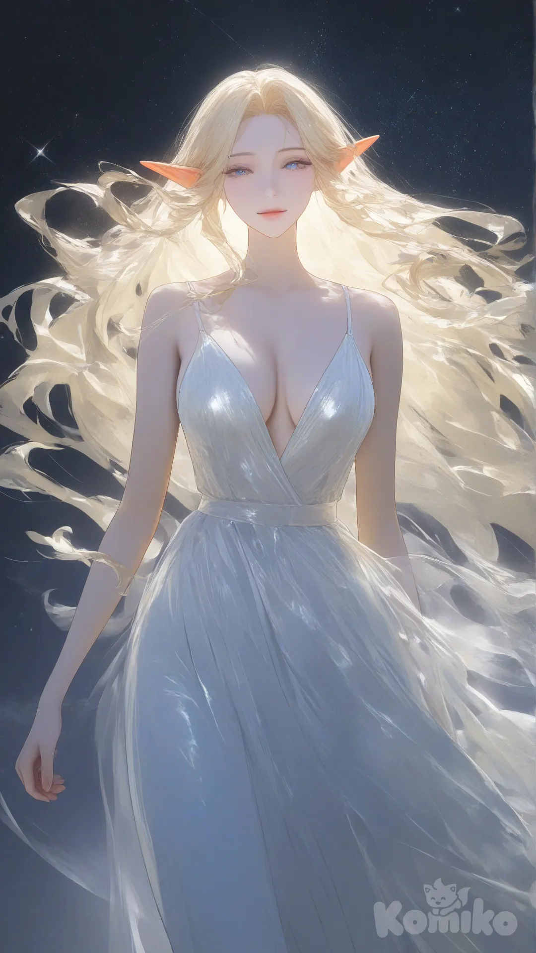 A majestic Caucasian elf