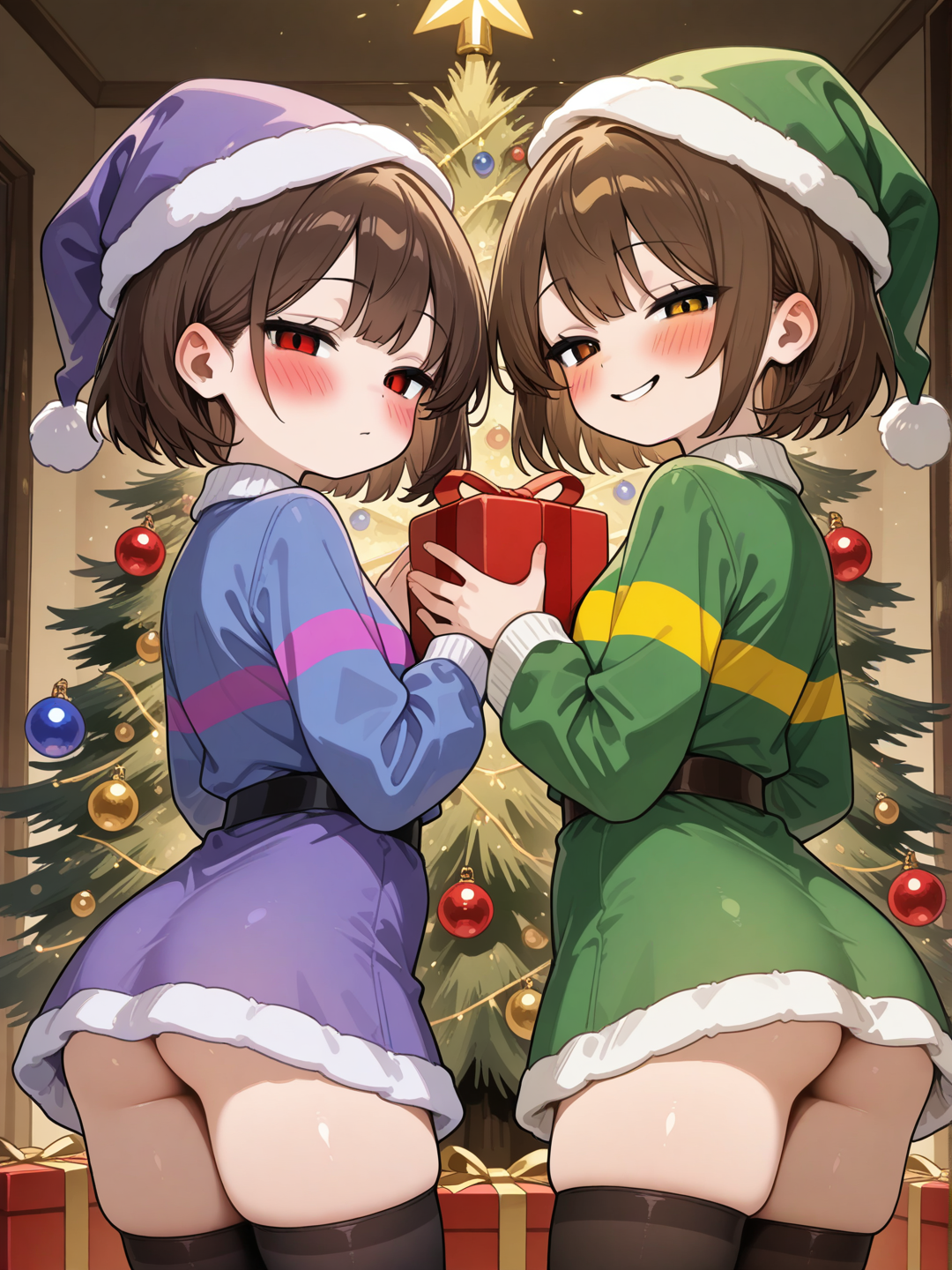 Merry Christmas from Frisk and Chara