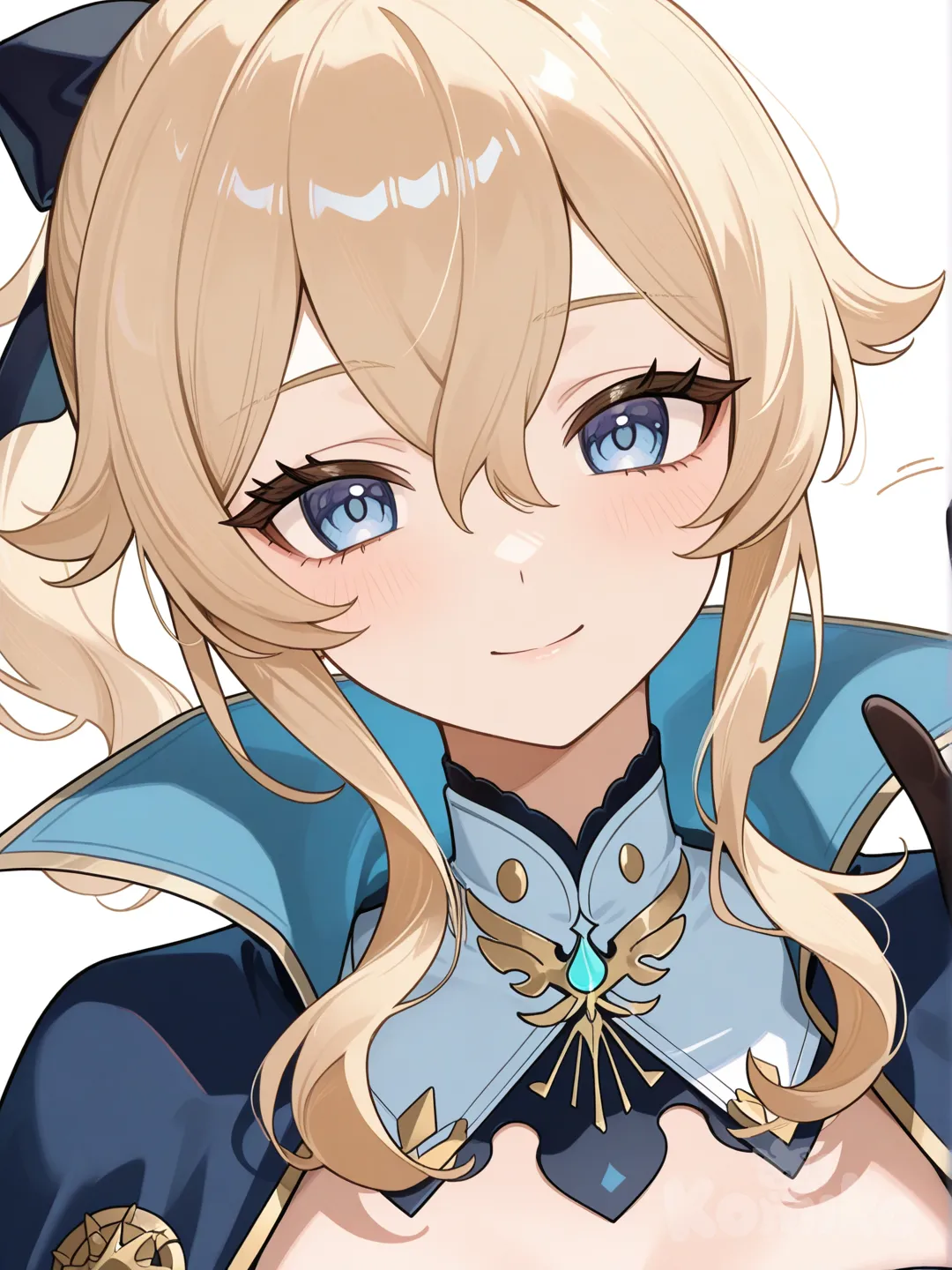 @Jean_(Genshin_Impact), waving, vest, closeup