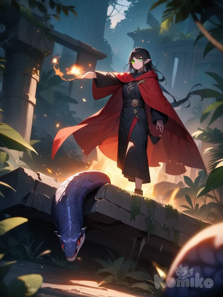 Experiment - Mage Girl with Snake