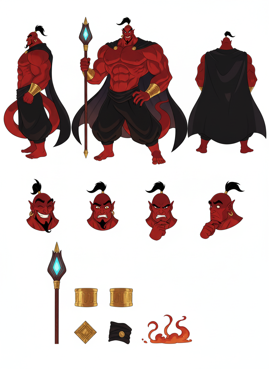 Dark Lord Jafar Genie - Ref Sheet