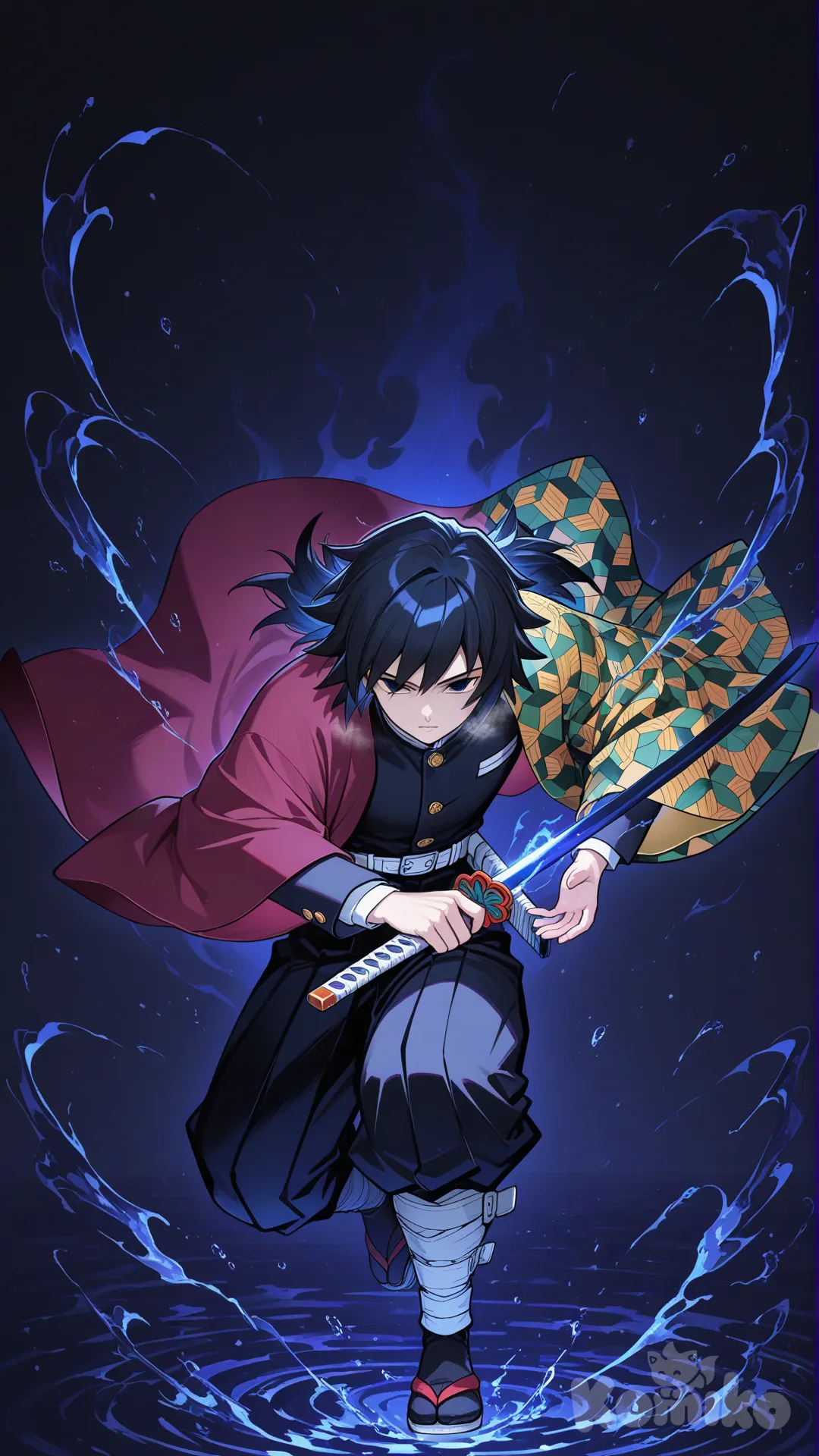 @Tomioka_Giyuu with aura full darkness water