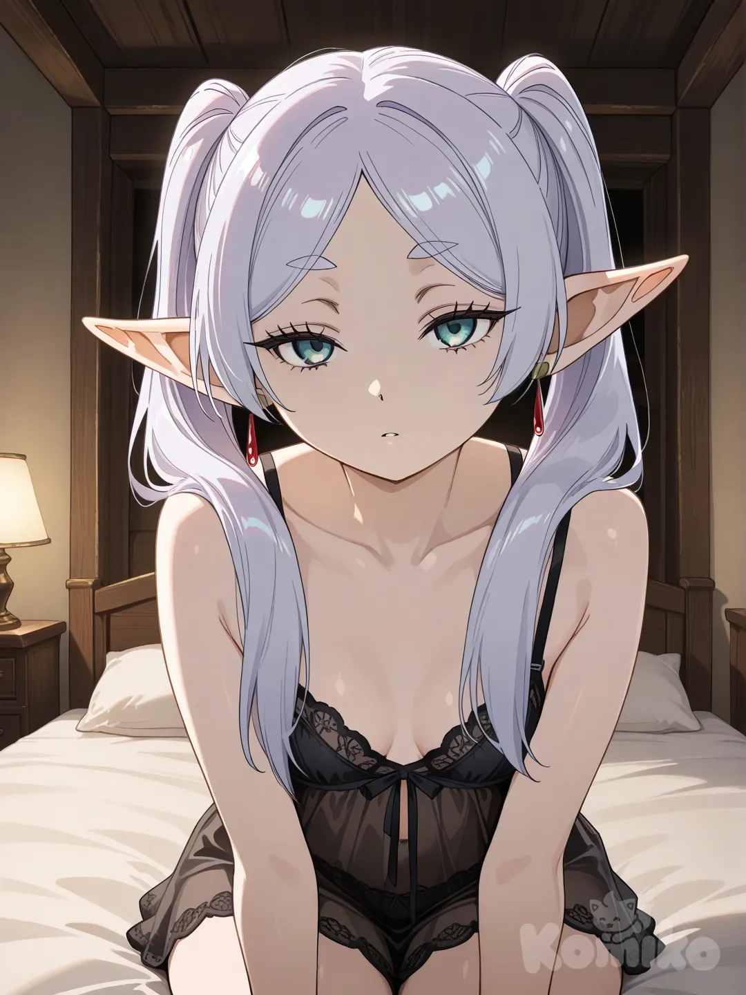 Frieren seductive pose