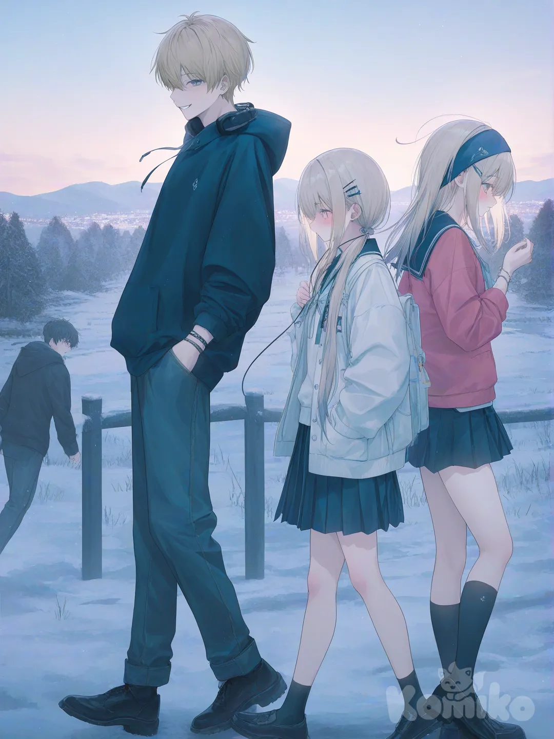 Me and my friend when she see her boyfriend so she leave me behind and i have to go home by my self