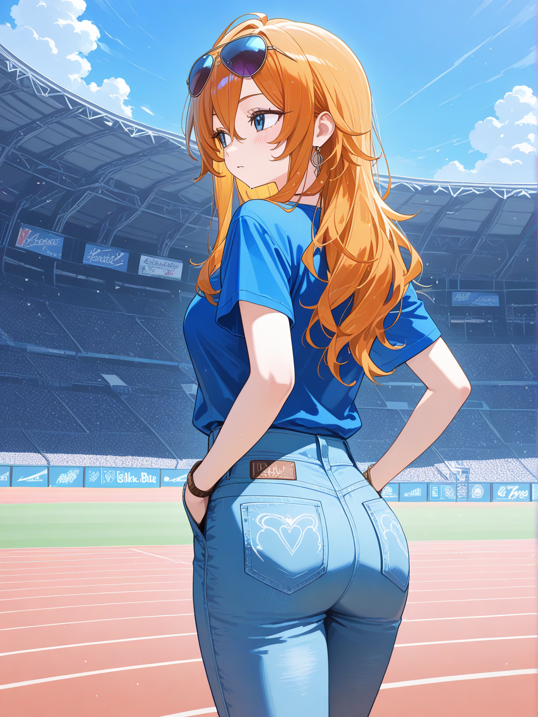 Looking around before concert