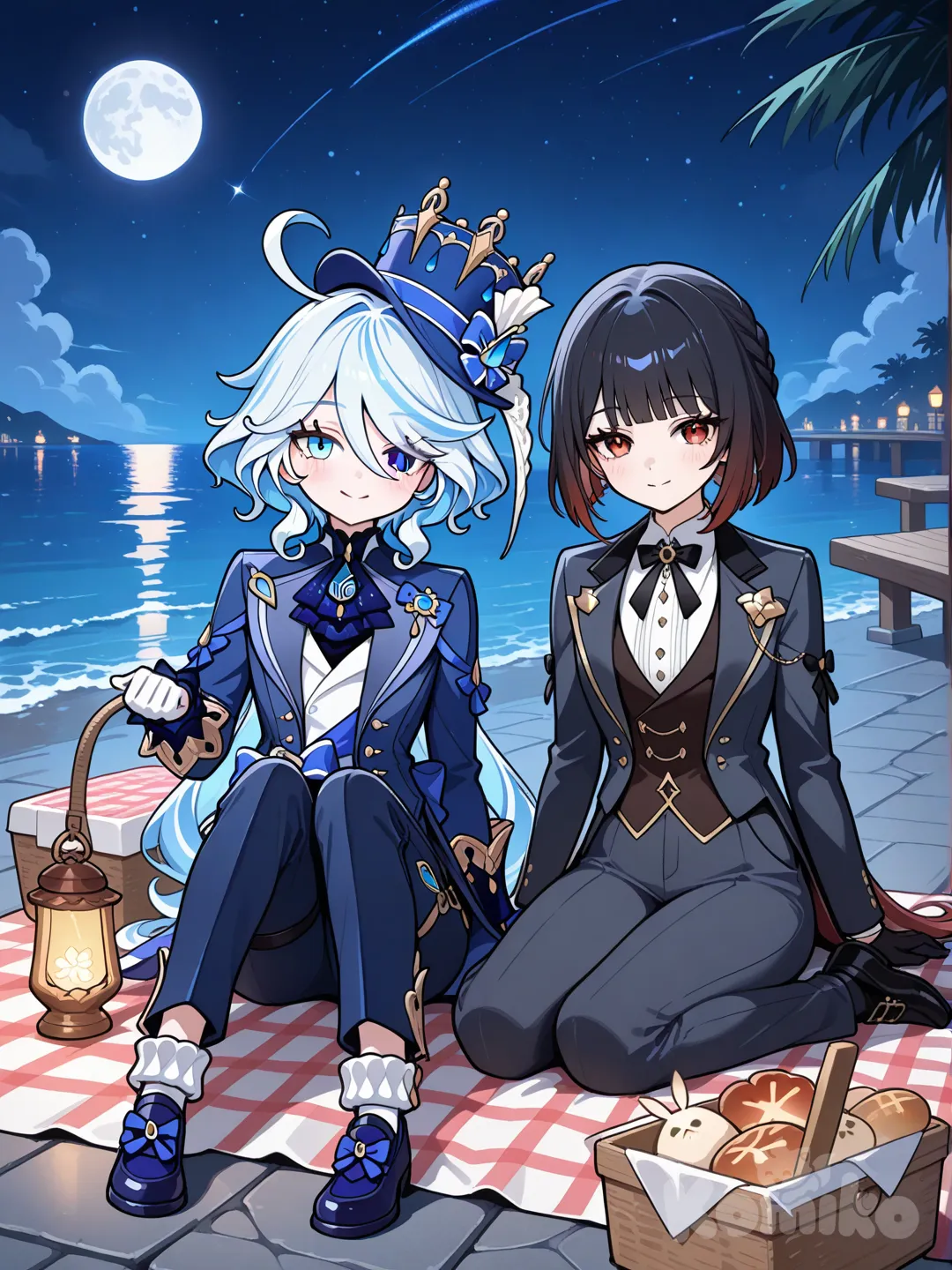 Furina y... Emmm... La prima de venti