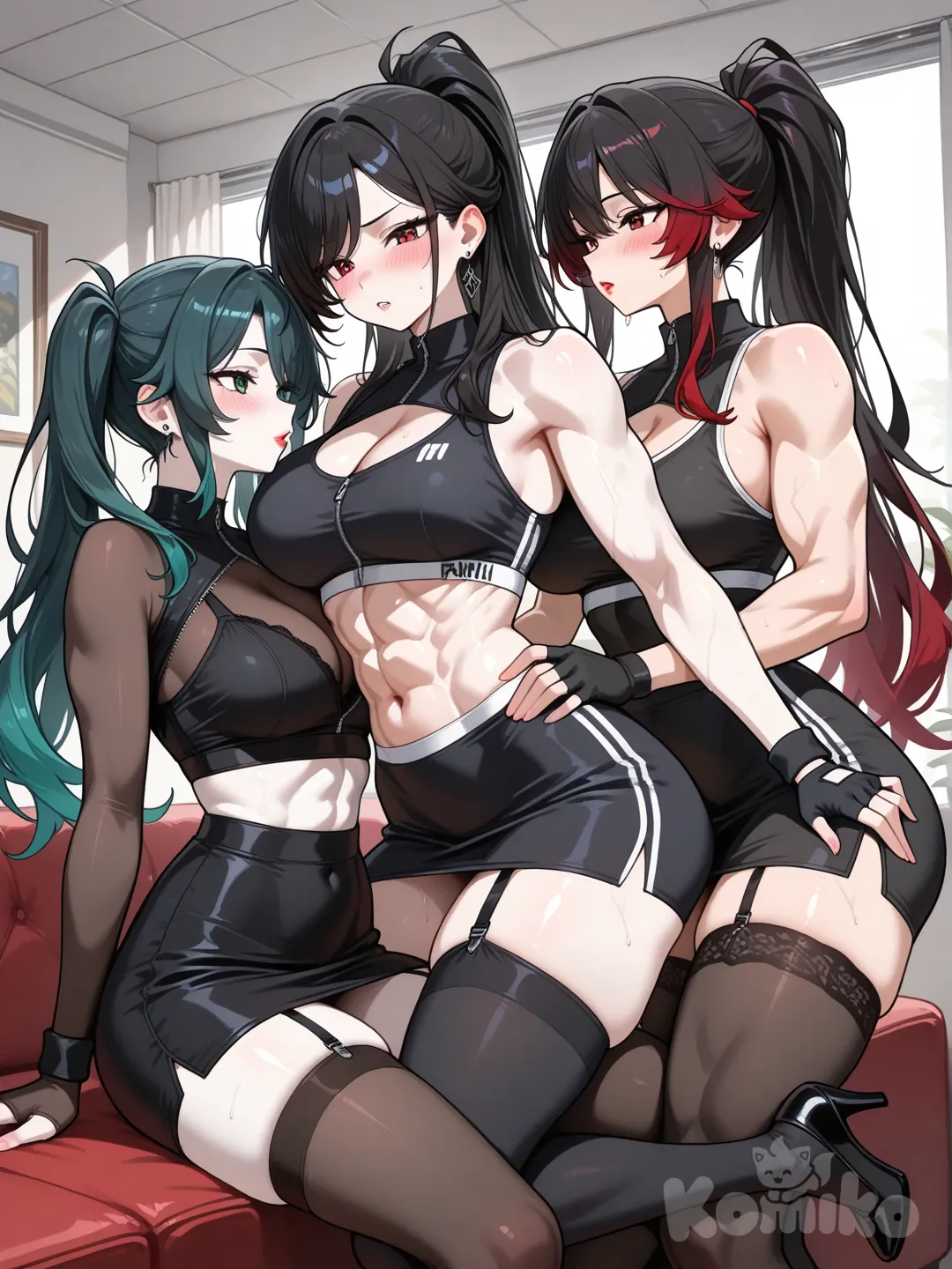 @sofia-Jbsp, @mizuki-FtGo , @janna-SNsN , threesome, lesbian sex