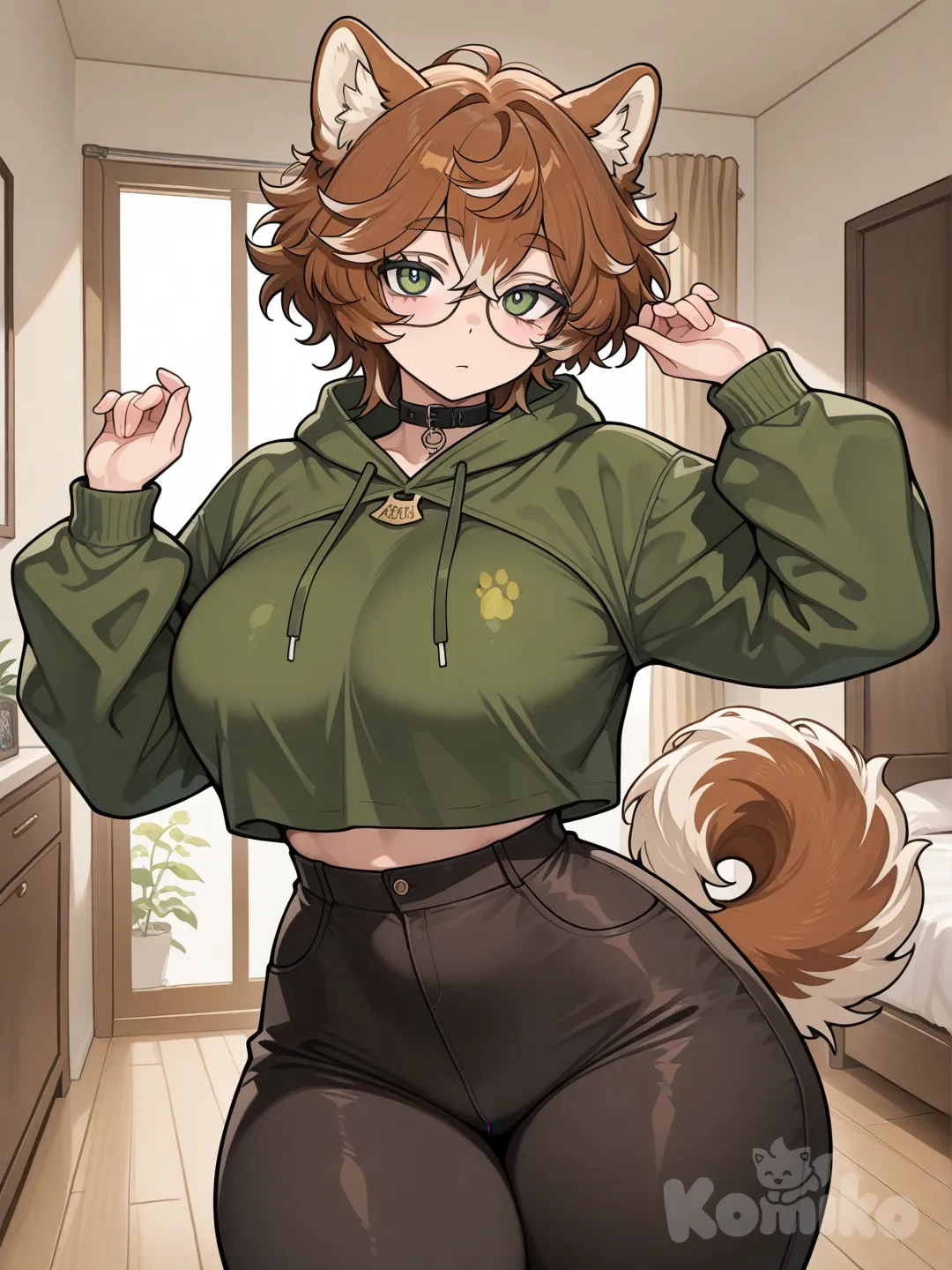 Happy  curvy dog boy. 