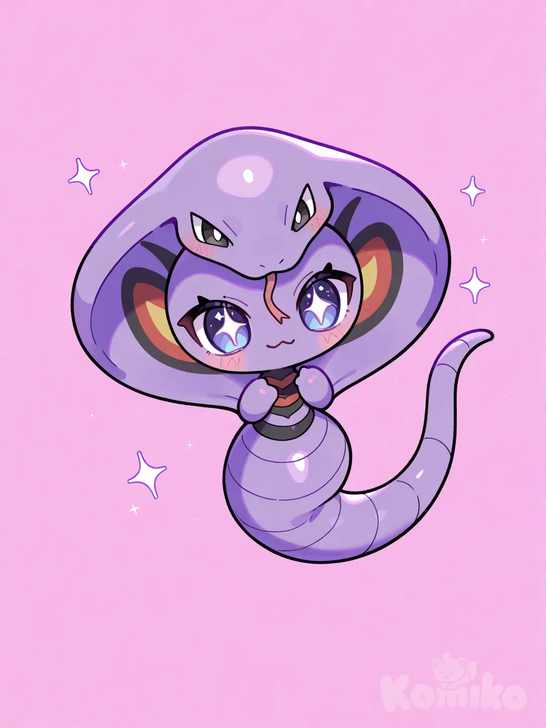 Pokémon arbok kawaii digital art