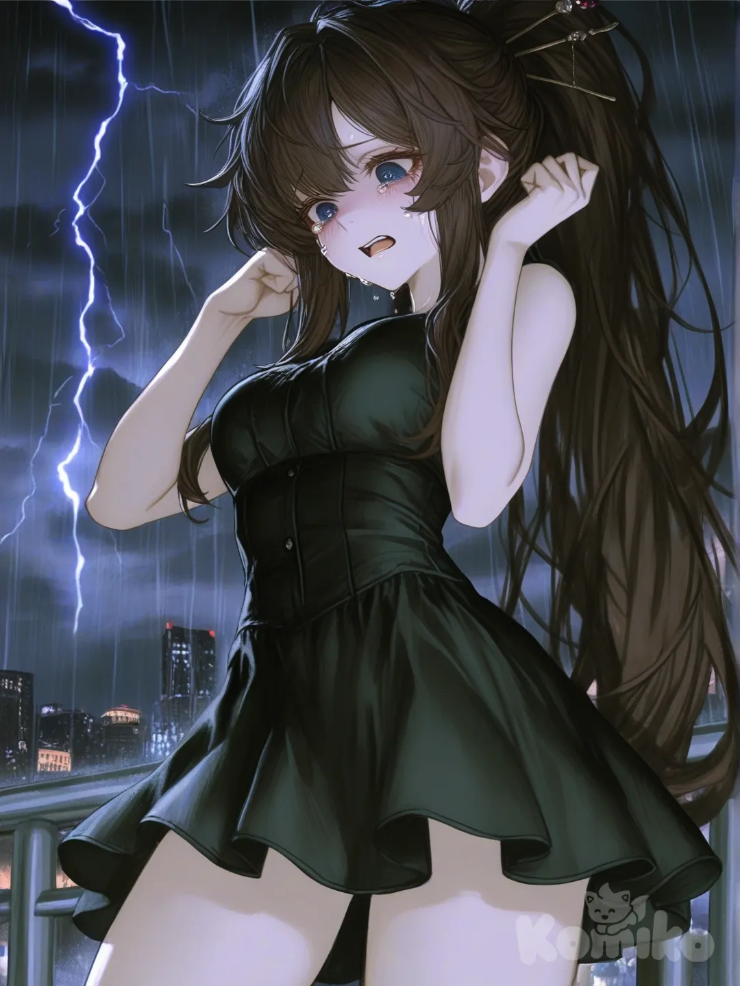 Comment what you think she's looking at