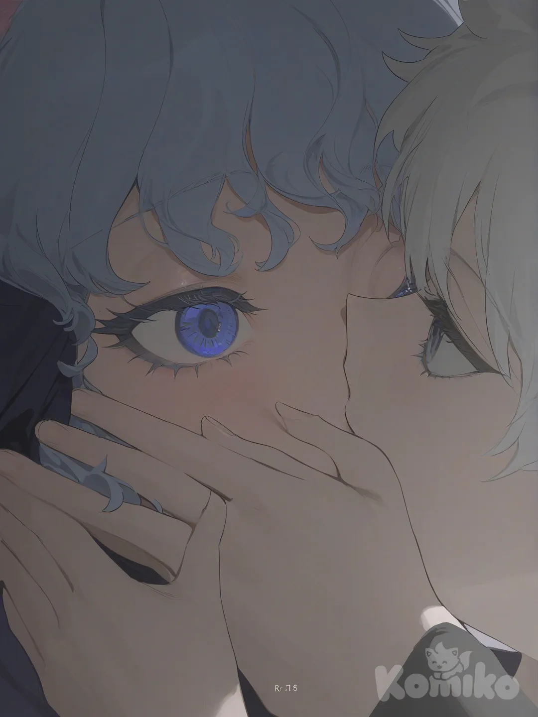 1boy, 1girl, 2people, Killua Zoldyck, Neferpitou, [vibrant-anime-style], kissing, portrait, full body, closeup