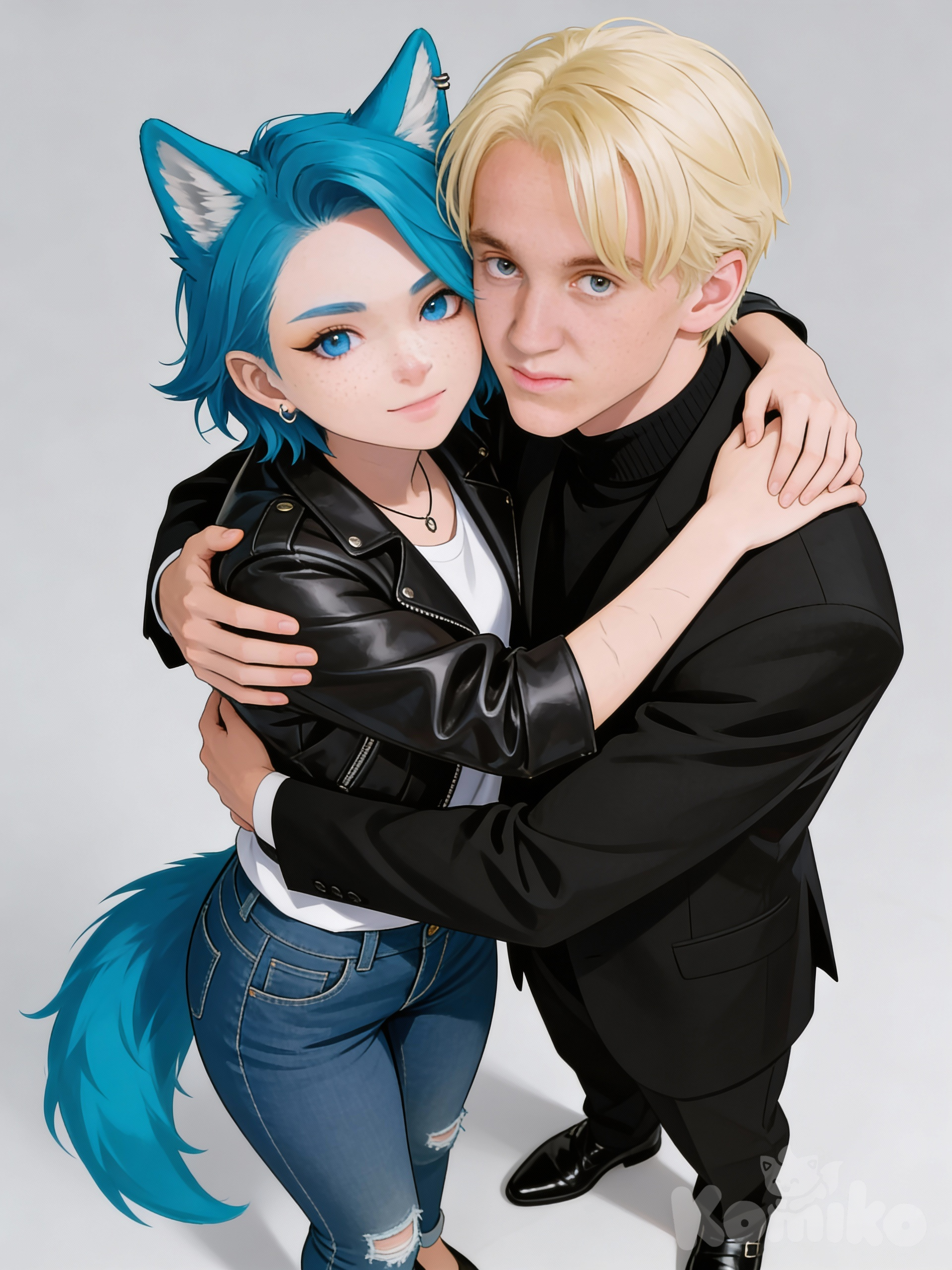 My OC Louna et Draco Malfoy hug/calin