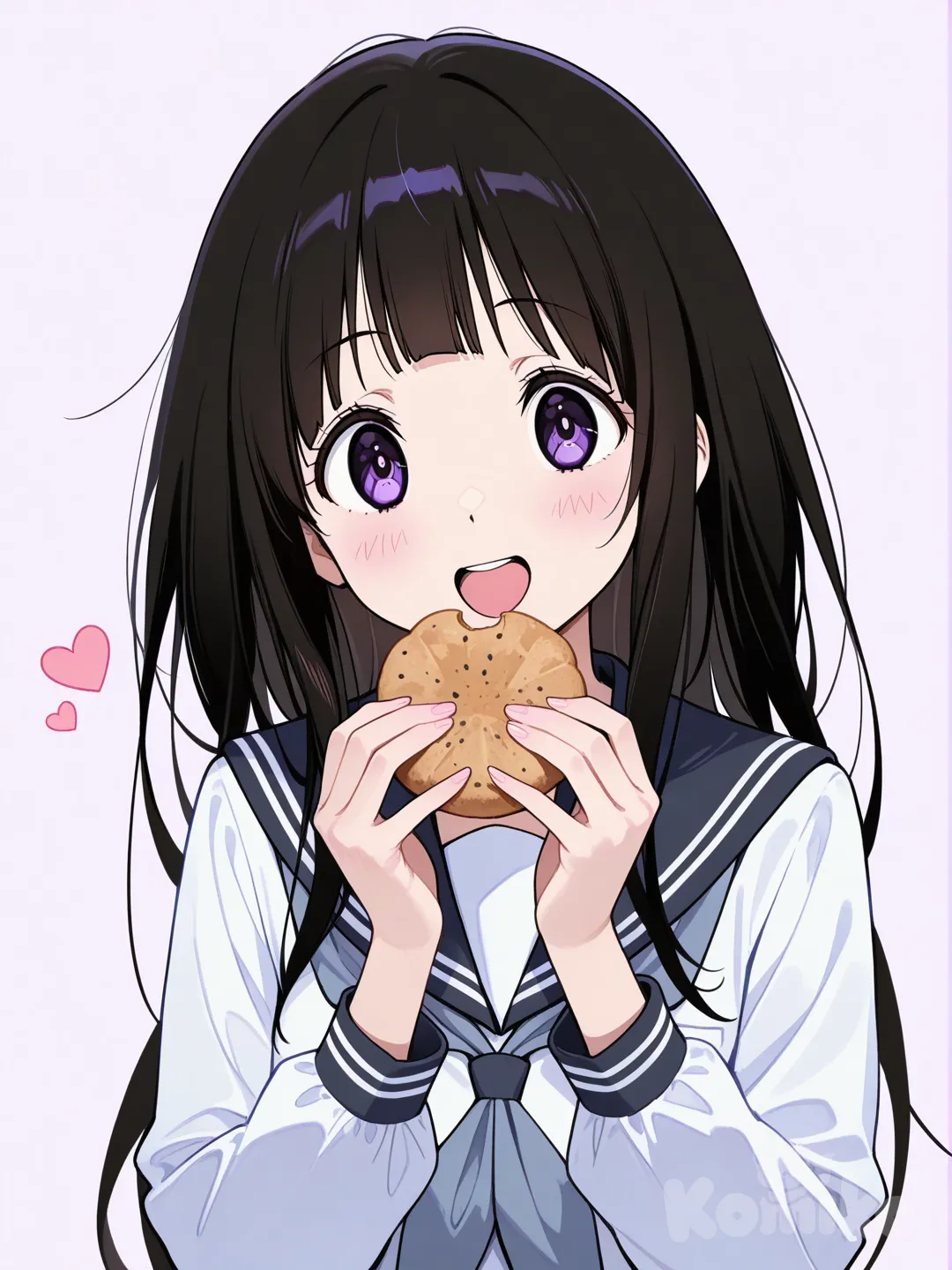 Chitanda Eru eat Cookie
