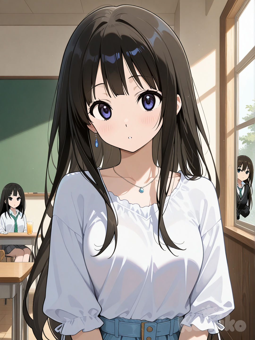 shibuya rin, chitanda eru, akiyama mio, 3people
