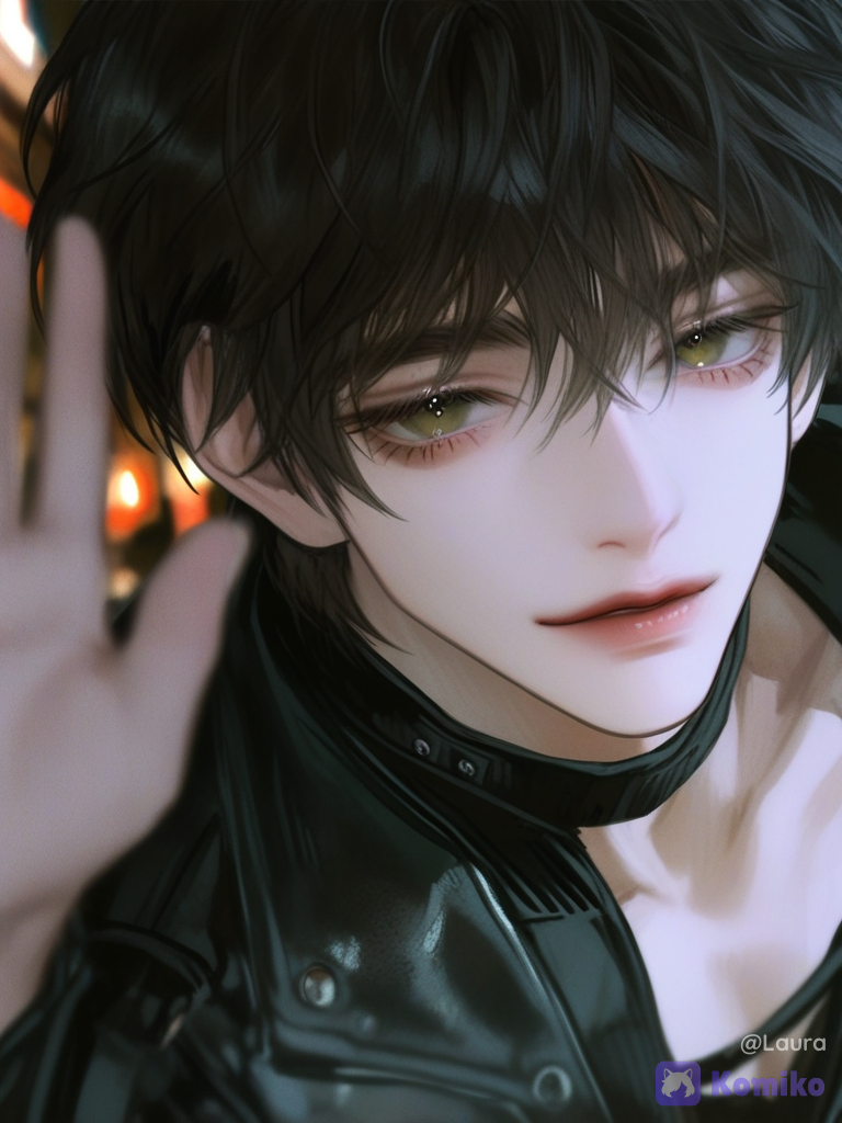 [semi-realistic-portrait-style], 1boy, waving, corset top, portrait, alley