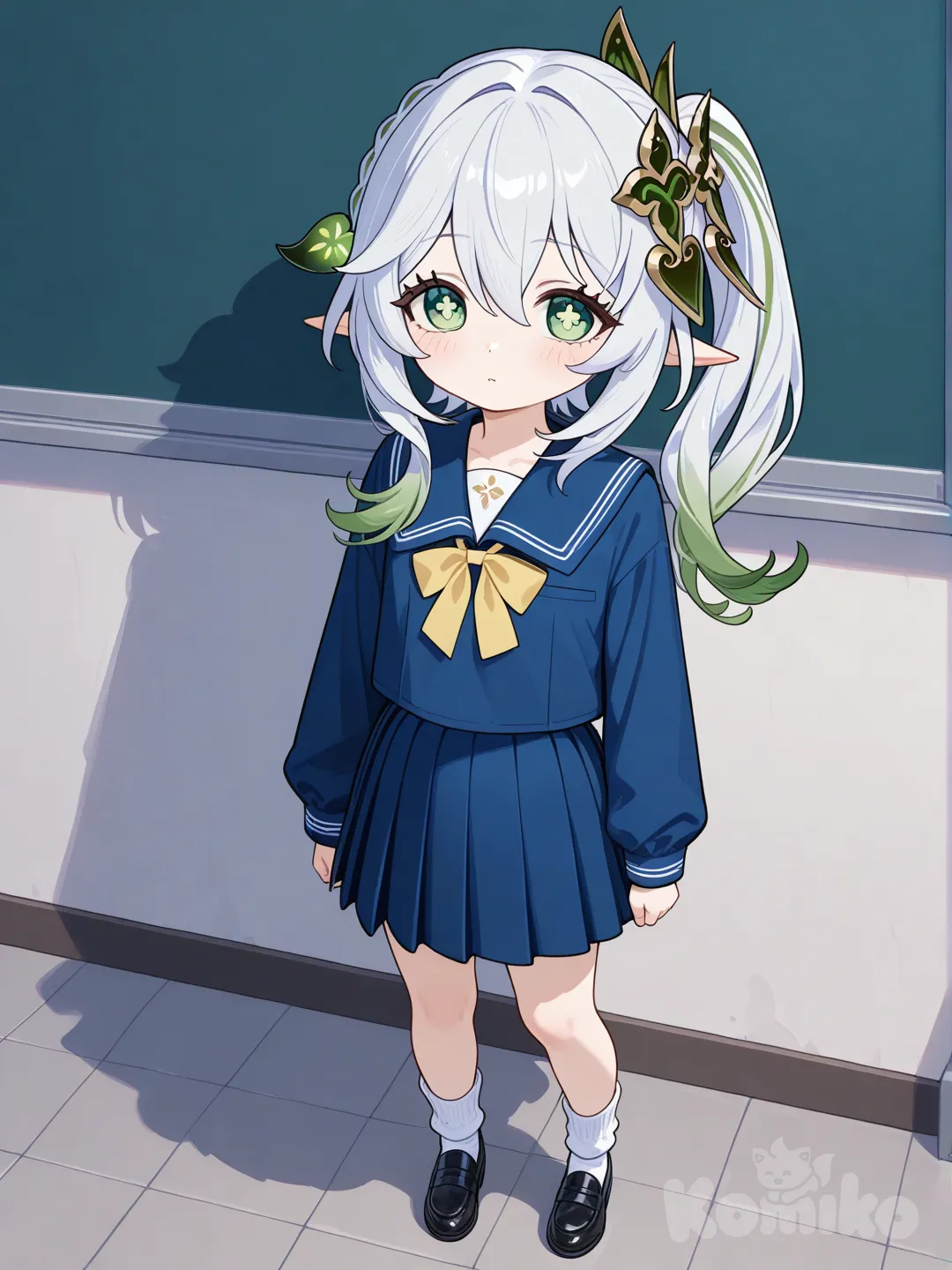 @Nahida_(Genshin_Impact i m dont a dress, school uniform, elf no