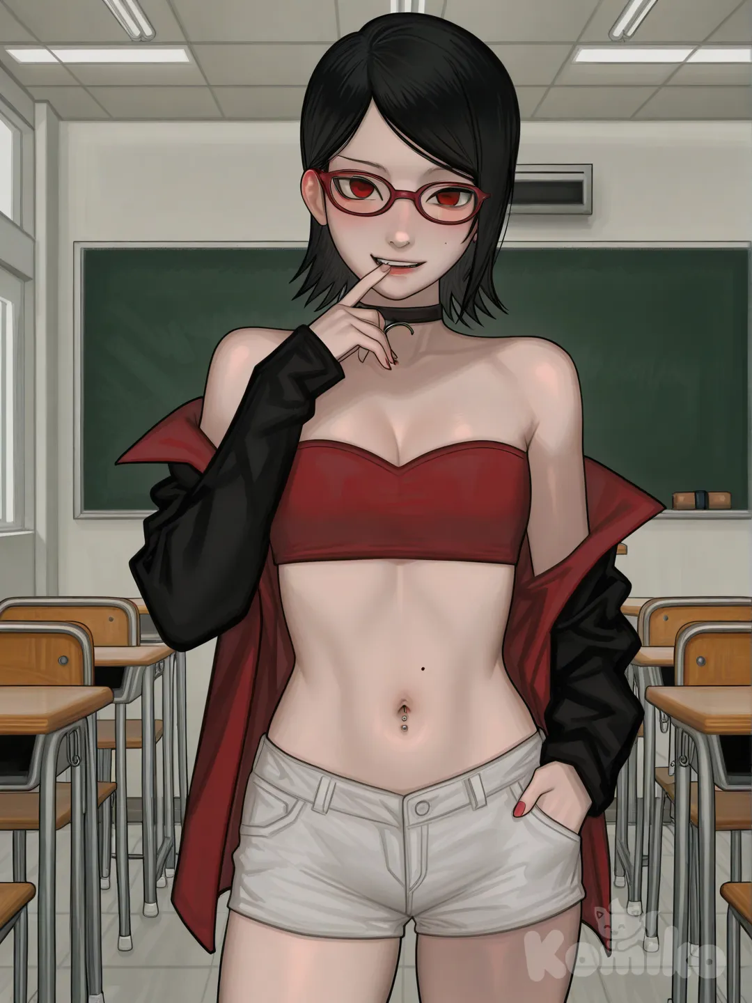 uchiha sarada ready to school