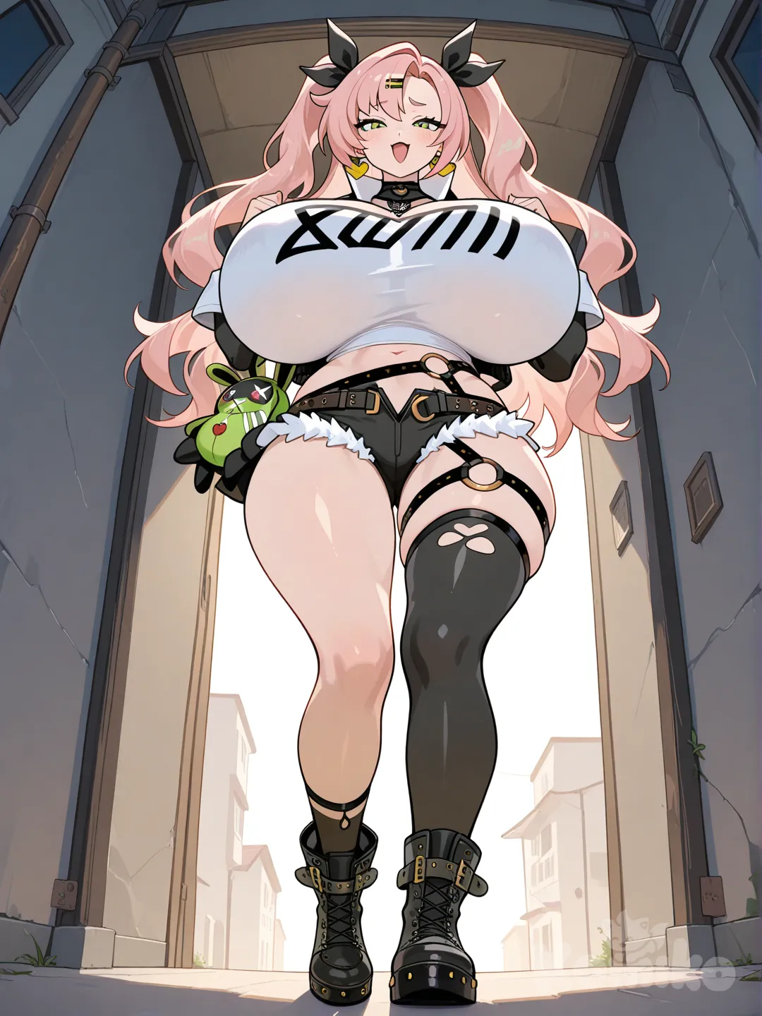 elle es en plein expansion mammaire gigantesque ses fesse son énorme , full body elle es dans une ruelle étroite pour elle et ses seins énormes elle es trop grand , elle es devant moi avec ça poitrine gigantesque en plein expansion enorm ses seins son 10 fois plus gros que ça tête à elle ca poitrine es de taille XXXXL , nicole demara, je suis devant ses seins énormes en plein expansion elle es 2 fois plus grande que moi