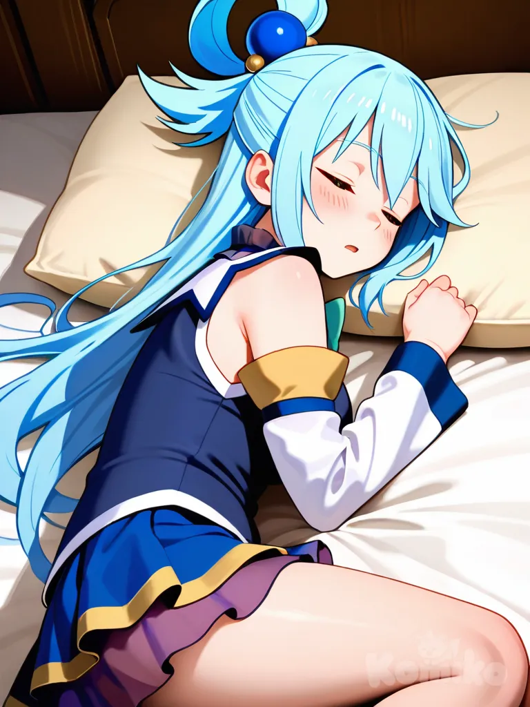 aqua (konosuba) sleeping