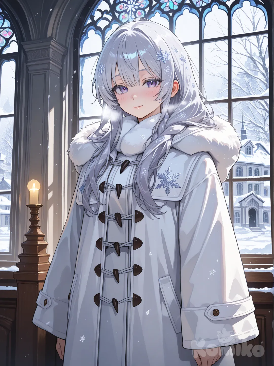 It's cold outside, so be careful not to catch a cold~