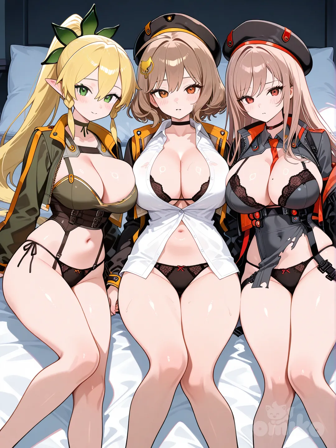 @Rapi_(Nikke) @Anis_(Nikke) сделай их всех без штанов в трусиках и в рубашке порванные на сиськах @Leafa