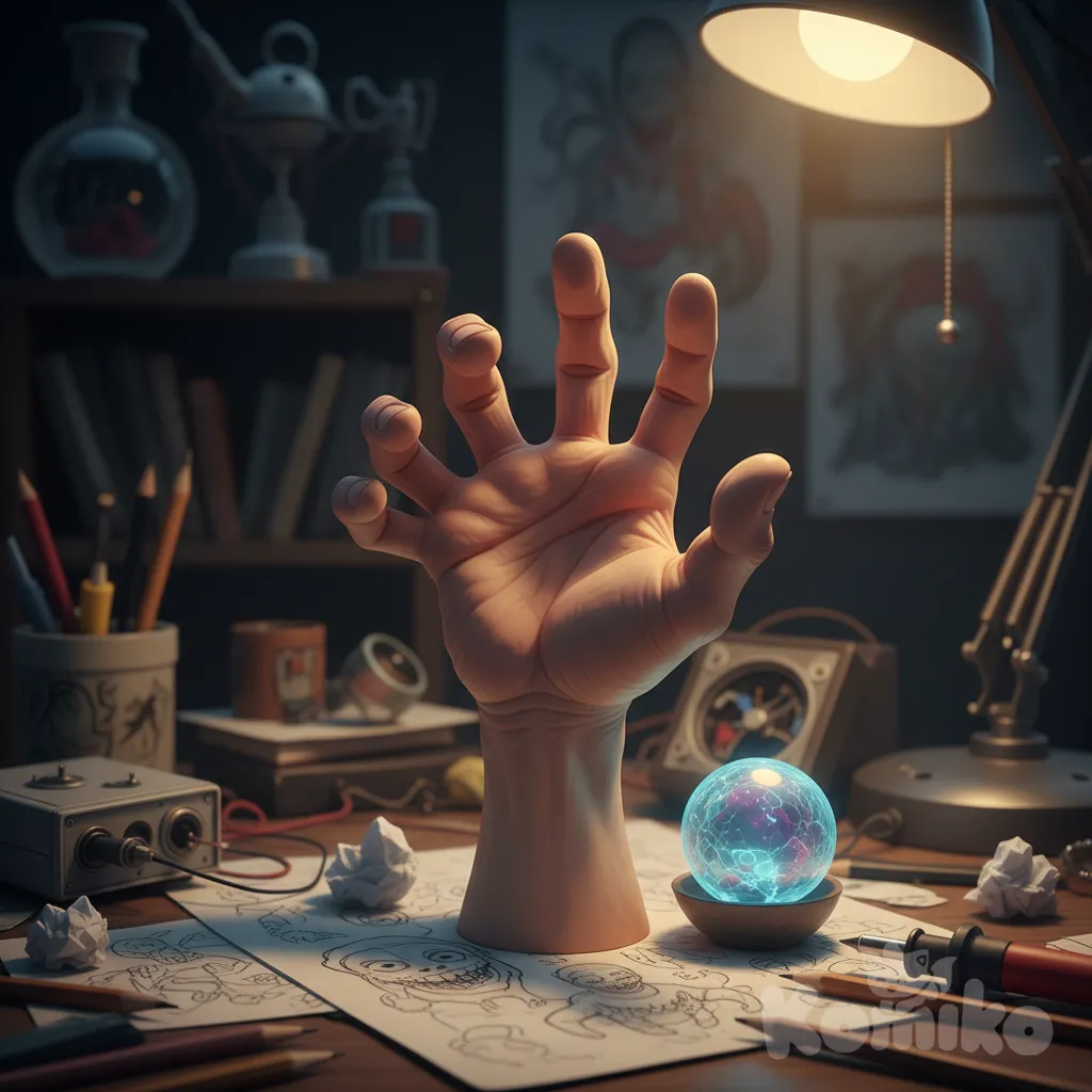 an icon model of AI generated hand