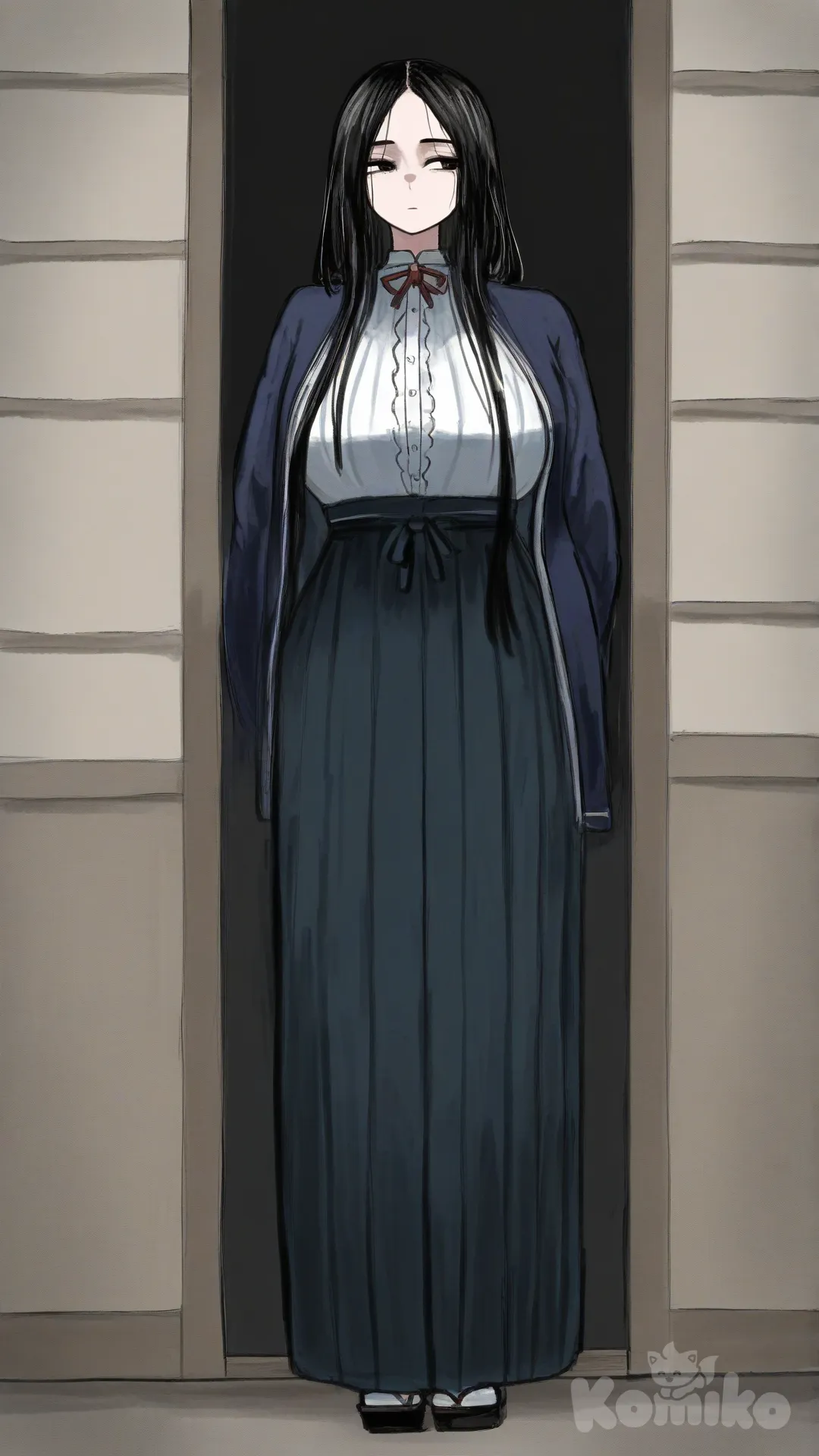 Retsu Unohana , full body, closeup, looking away, [sketchy-painterly-style]