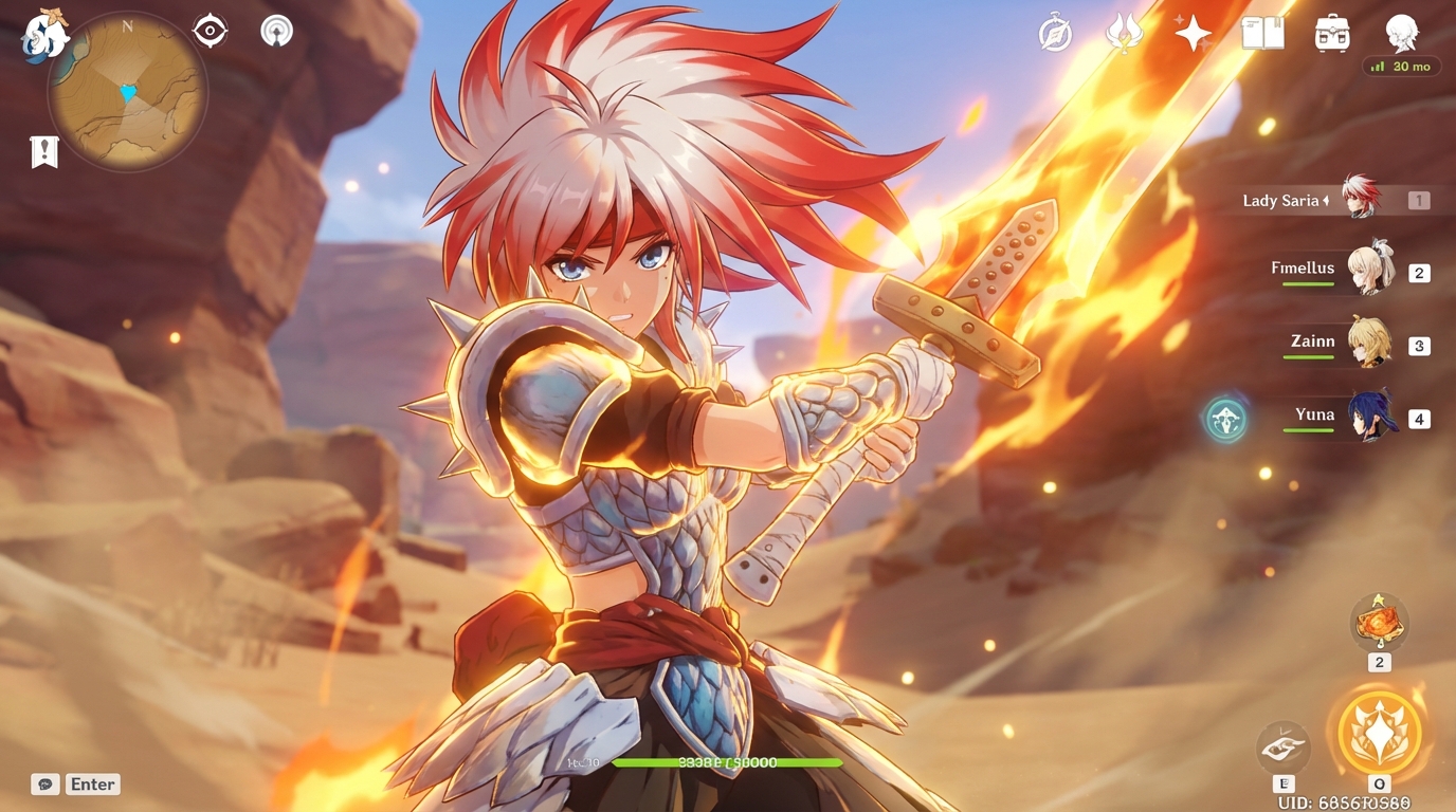 Lady Saria in Genshin Impact