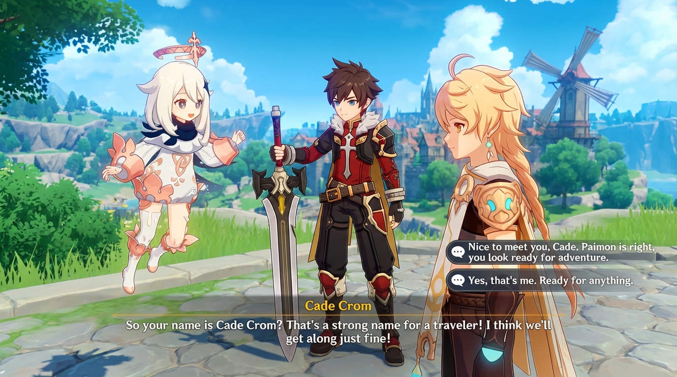 Cade Crom in Genshin Impact Style