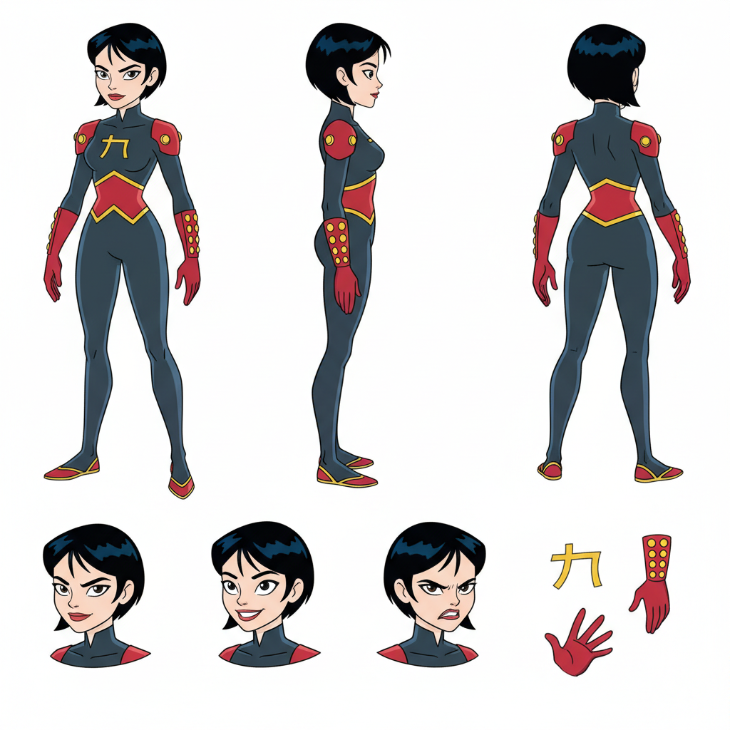 Tangent Power Girl Animated Character Sheet