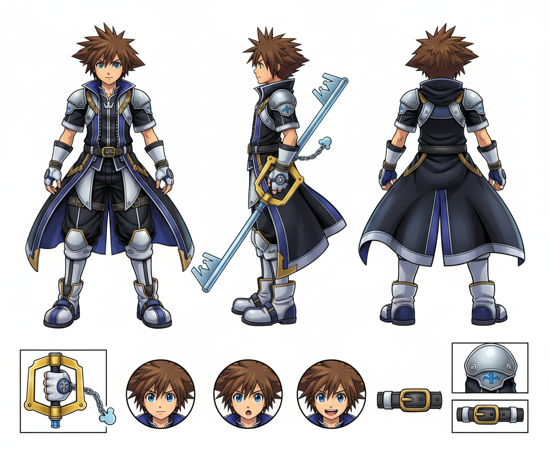Keyblade Master Sora Character Sheet