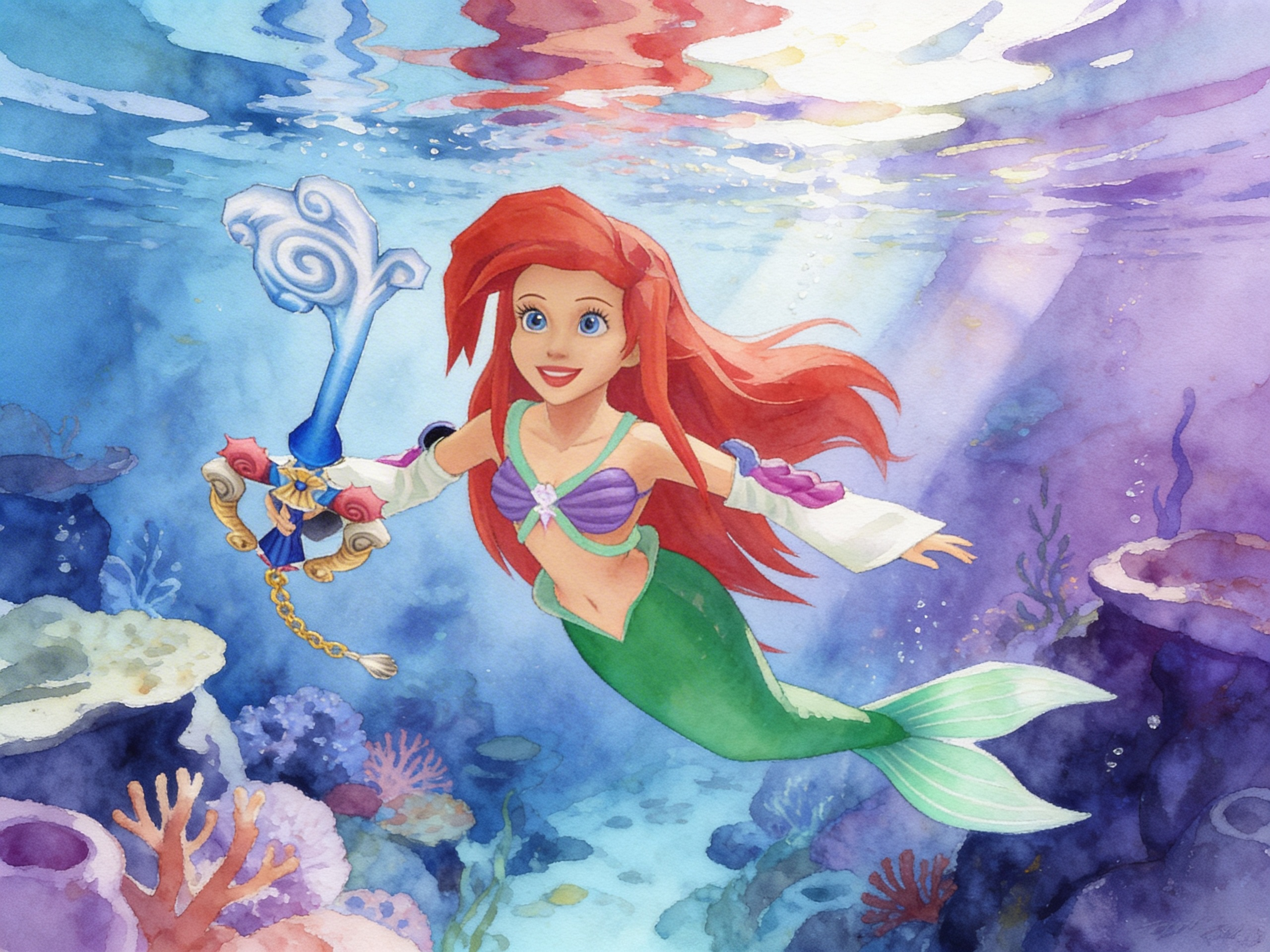 Arte IA: KH ReDestined - Keyblade Knight Ariel ... | KomikoAI