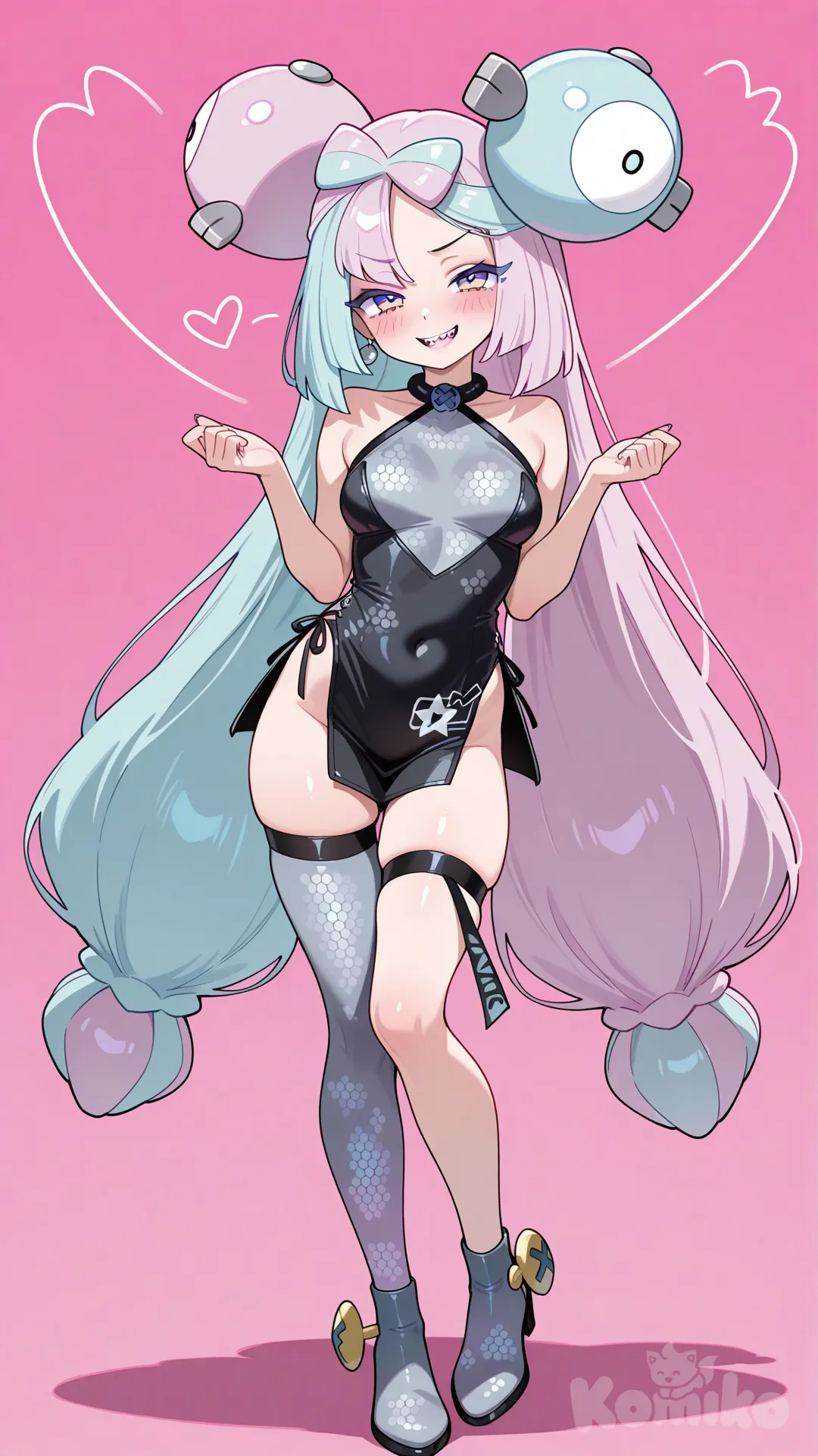 @Iono_(Pokemon) sonrrisa coqueta cuerpo completo