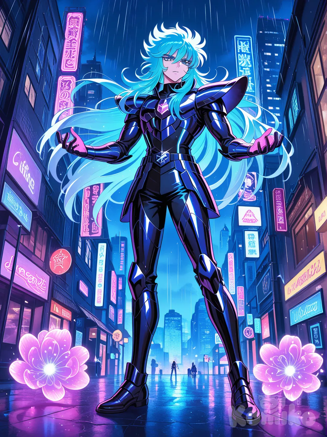 saint seiya, cyberpunk