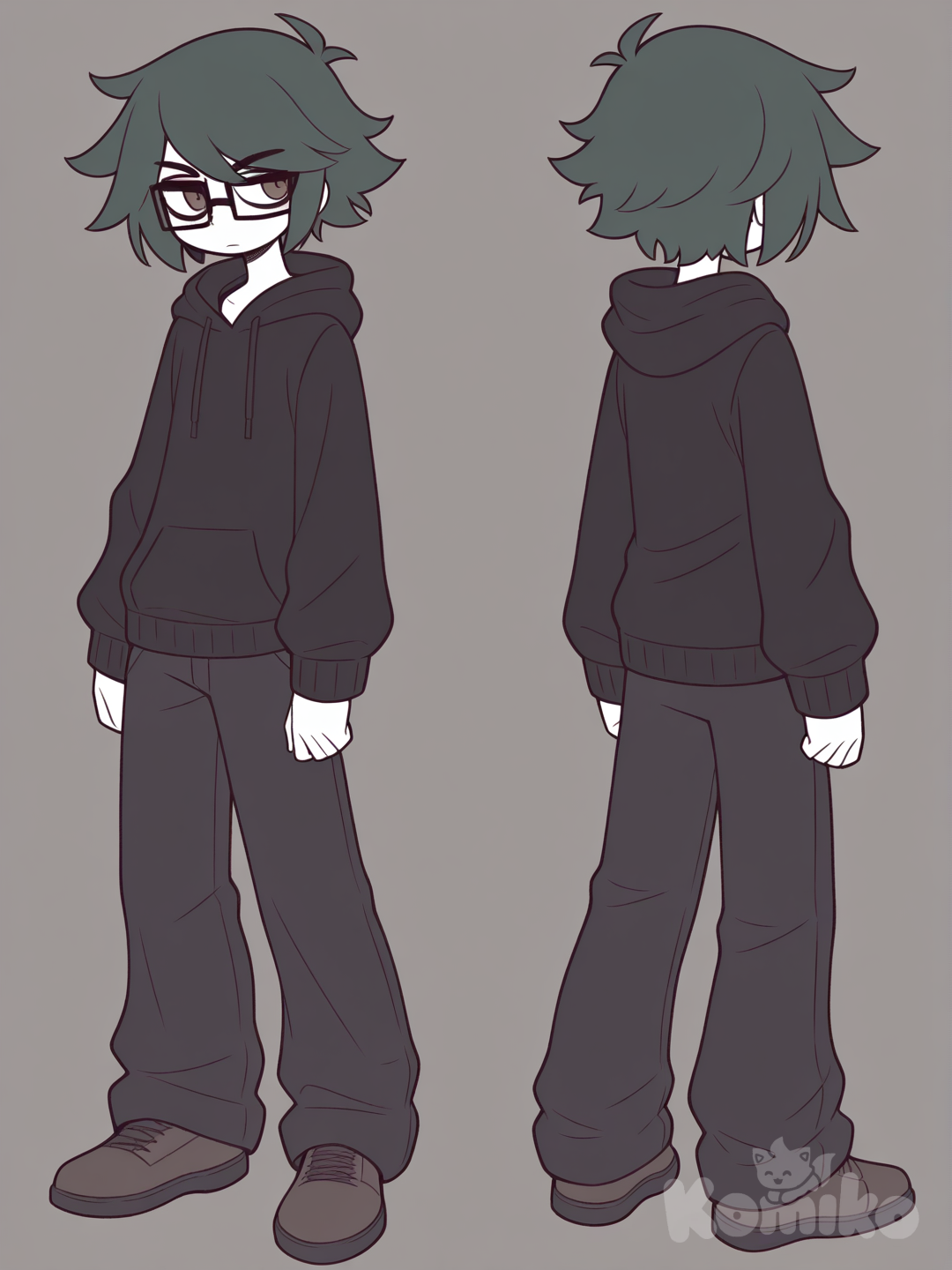 Mr green hair front and back