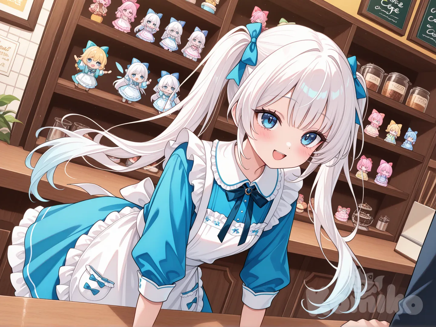 "Eh? A customer? No... I'm working part-time?"? nor is it